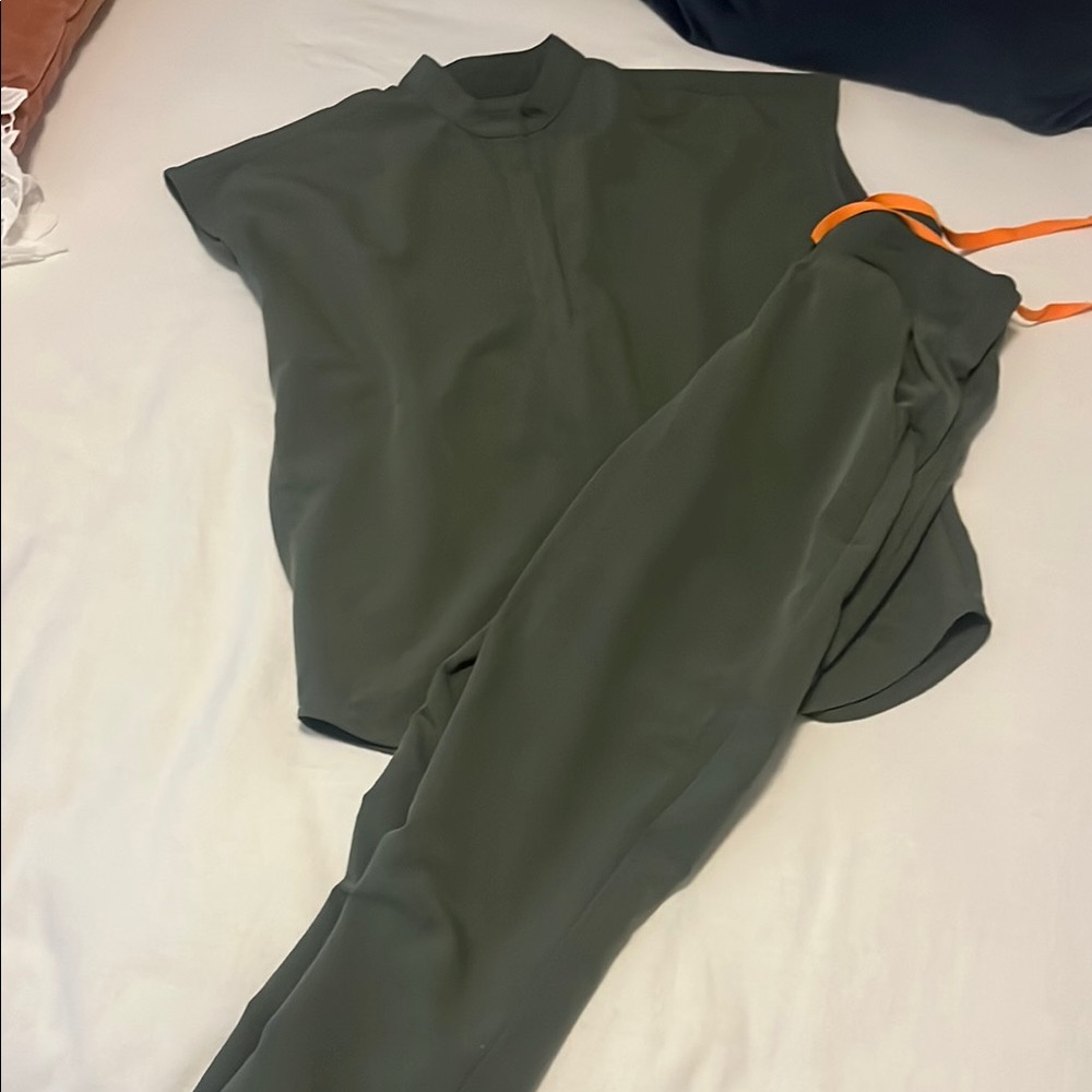 Olive green figs scrubs